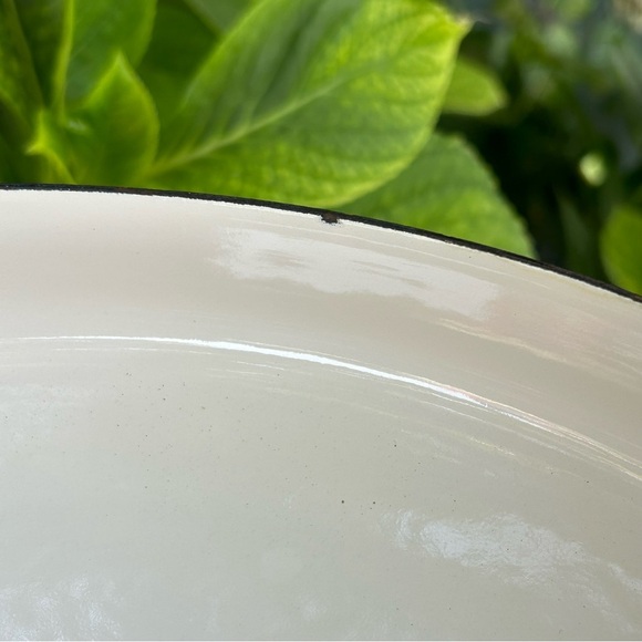 Vintage Mid-Century Dansk Yellow Enamel Coated Cast Iron Kobenstyle Paella Pan - Picture 10 of 13